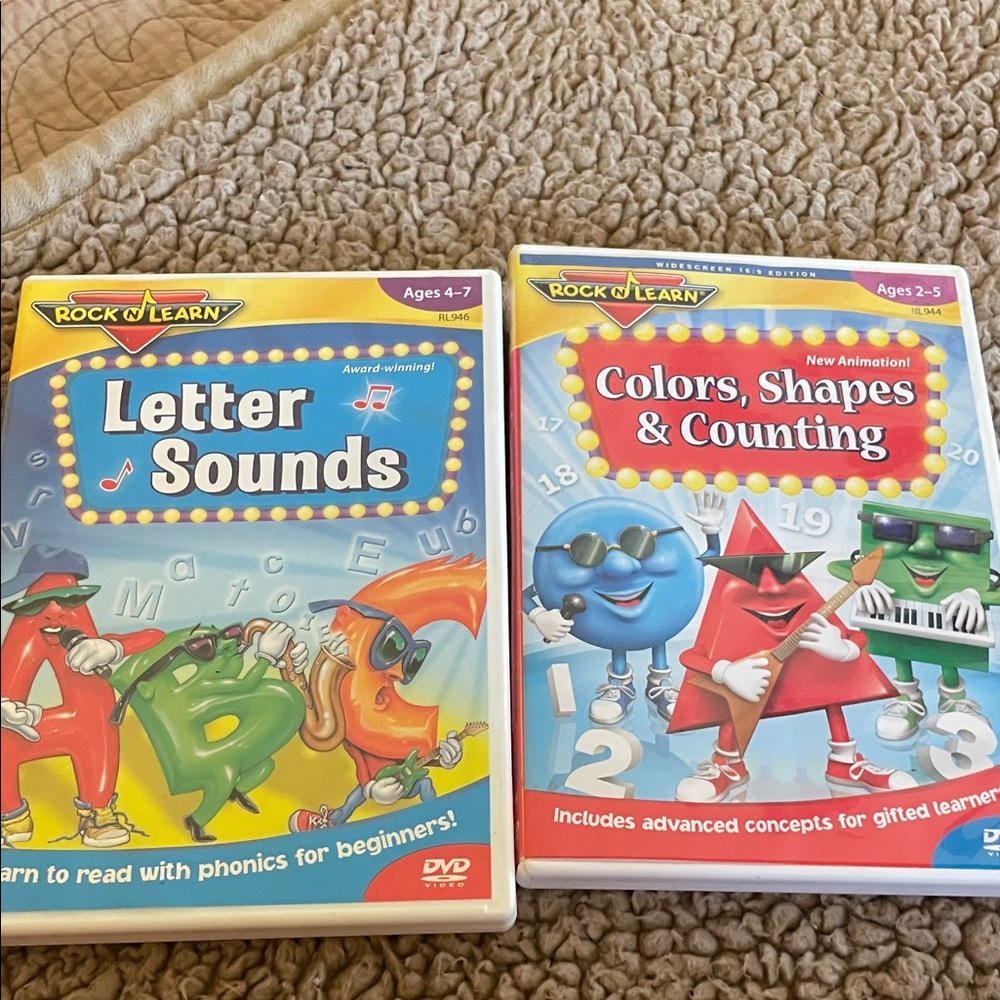 Rick n learn letter sounds and colors. Shapes and counting
